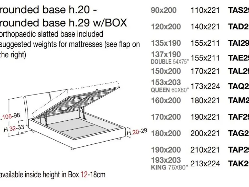 Letto imbottito Feel Bolzan: gambe in legno, prezzo scontato!