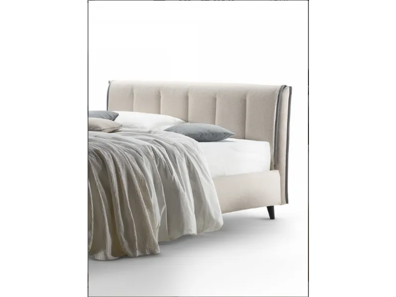 Letto imbottito con giroletto Dionisio cover mood Rosini a prezzo scontato