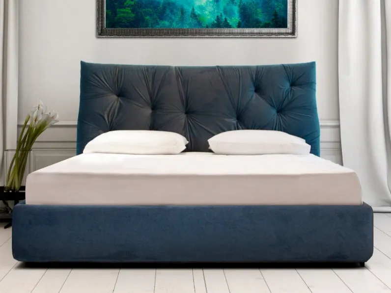 Letto matrimoniale Letto maxi velluto pronta consegna Md work con uno sconto IMPERDIBILE