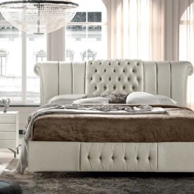 Letto imbottito modello Letto veneziano luxury italia pelle  di Md work scontato 45%