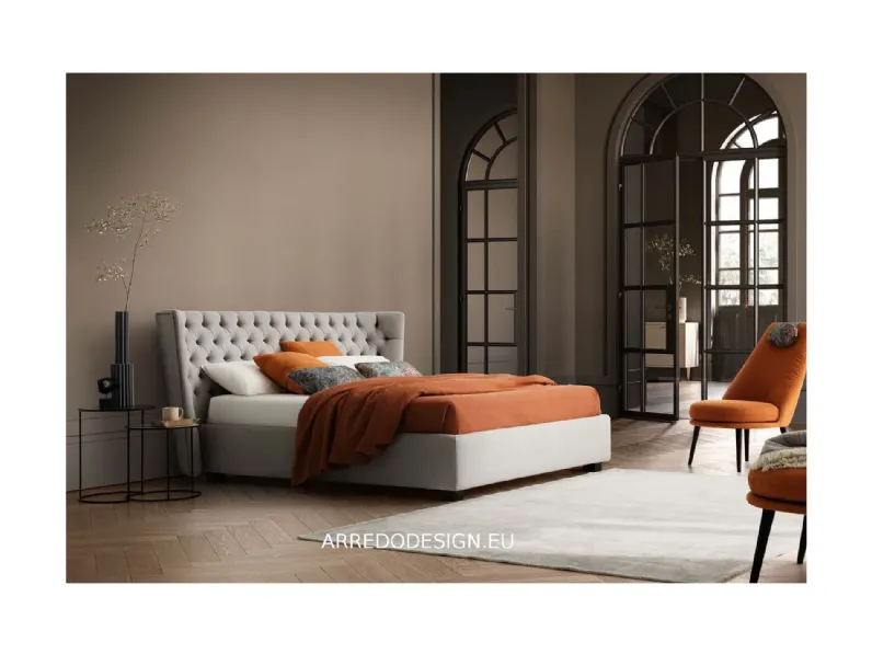 Letto king size con giroletto Caravaggio Le comfort a prezzo scontato