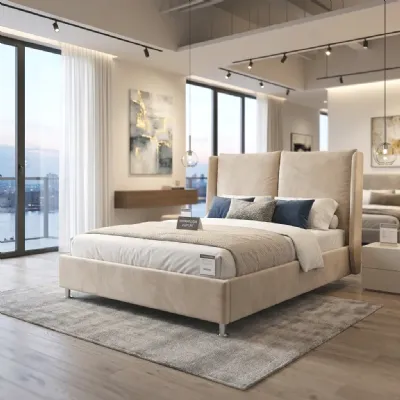 Letto moderno con contenitore Francese Collezione esclusiva a prezzo ribassato
