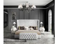 Letto imbottito con giroletto Letto in pelle modello savoia �Md work�a prezzo ribassato