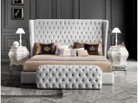 Letto imbottito con giroletto Letto in pelle modello savoia �Md work�a prezzo ribassato