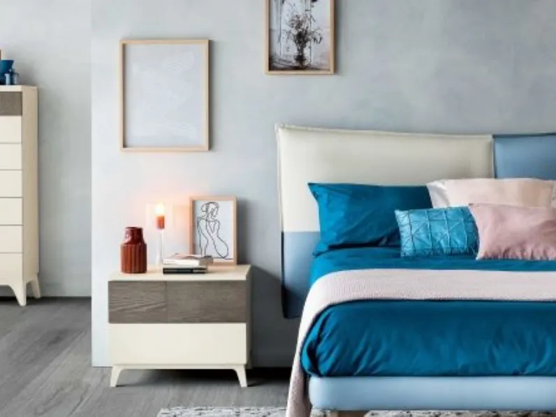 Letto moderno con giroletto Menta Le fablier a prezzo ribassato