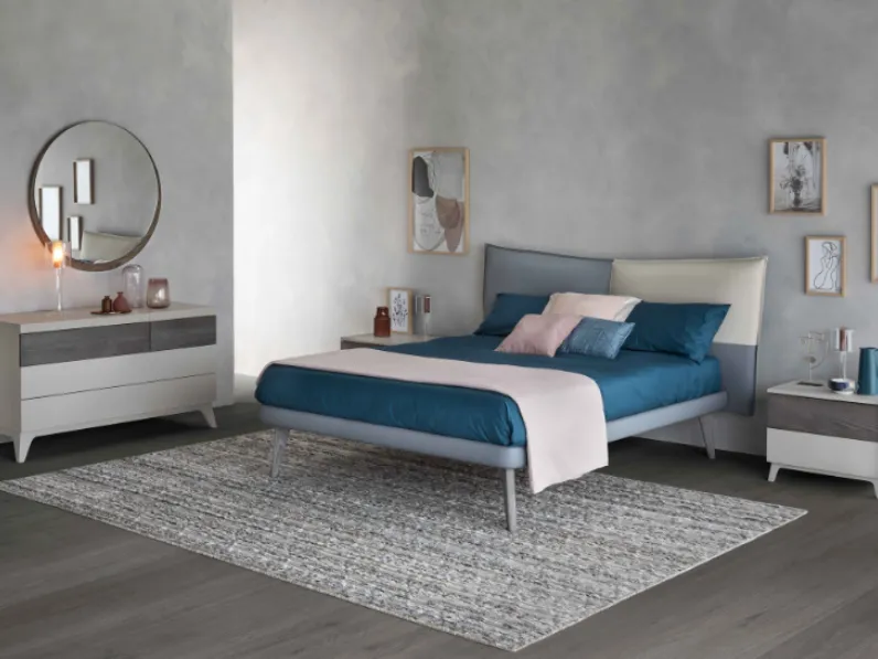 Letto moderno con giroletto Menta Le fablier a prezzo ribassato