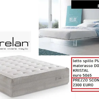 Letto imbottito modello Spillo  e dorelan kristal di Pianca scontato 55%