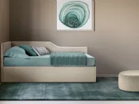 Letto singolo con contenitore Trama Artigiana letti a prezzo ribassato