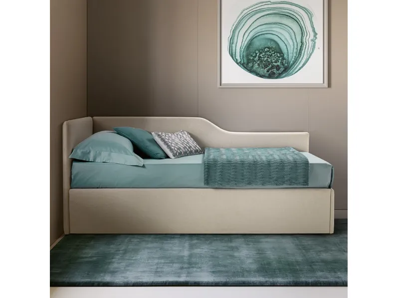 Letto singolo con contenitore Trama Artigiana letti a prezzo ribassato