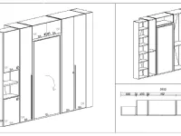 Letto in legno a scomparsa Parete attrezzata con letto a scomparsaClevera prezzo ribassato