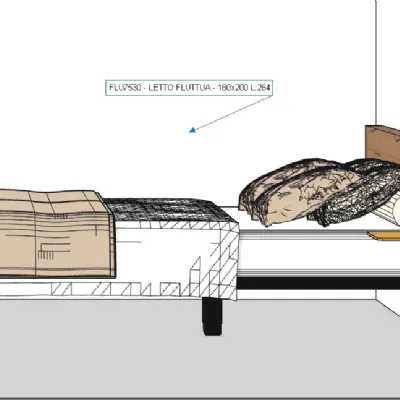 Letto in legno con cassetti FluttuaLagoa prezzo scontato