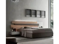 Letto in legno con giroletto Dogato rovere massello�Maronese�a prezzo scontato