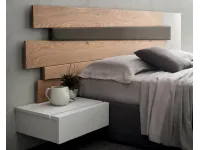 Letto in legno con giroletto Dogato rovere massello�Maronese�a prezzo scontato