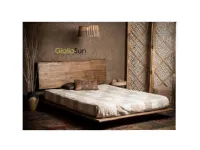 Letto in legno con giroletto Letto maxwell legnoOutlet etnicoa prezzo ribassato