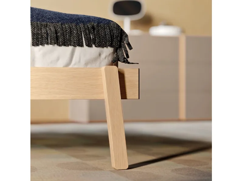 Letto in legno con giroletto Letto moderno ginevra Mottes selection a prezzo scontato