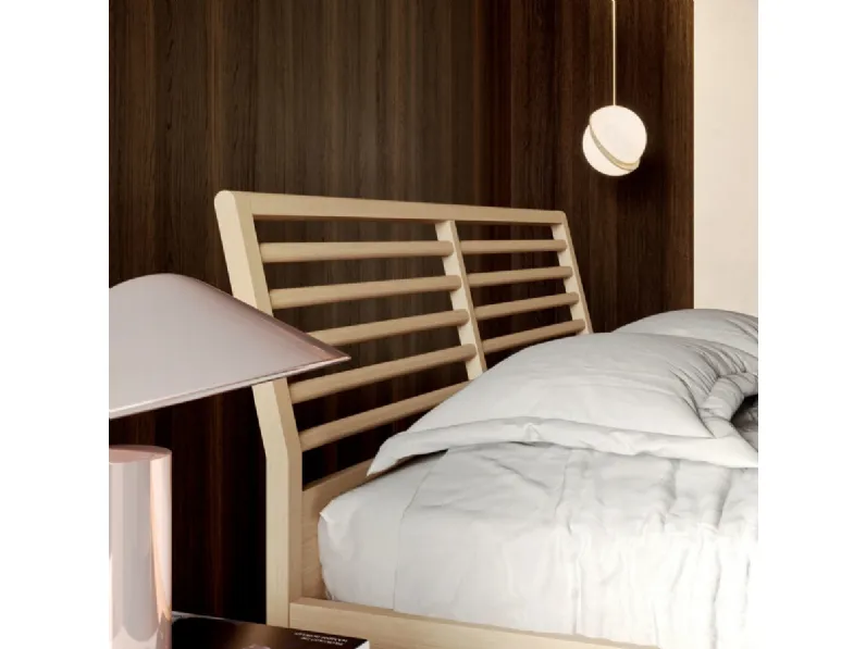 Letto in legno con giroletto Letto moderno ginevra Mottes selection a prezzo scontato
