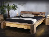 Letto in legno con giroletto UrsusArtigianalea prezzo scontato