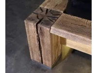 Letto in legno con giroletto UrsusArtigianalea prezzo scontato