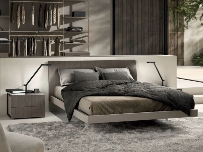 Letto matrimoniale con giroletto Air Zg mobili a prezzo scontato