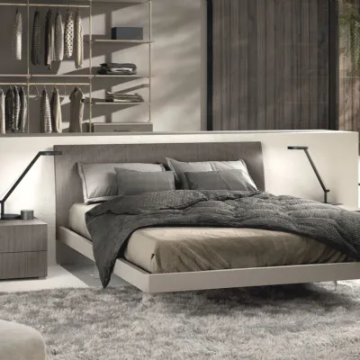 Letto matrimoniale con giroletto Air Zg mobili a prezzo scontato