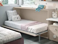 Letto moderno a scomparsa. Finitura tortora. Artigianale. Prezzo ribassato.