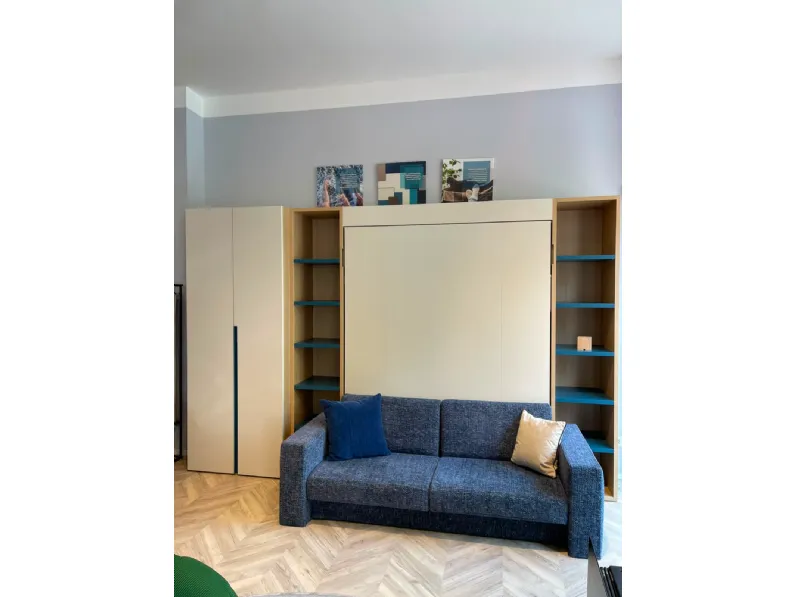 Letto in legno a scomparsa Letto e divano a scomparsa nobu �Clever�a prezzo ribassato