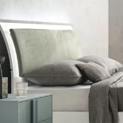 Letto matrimoniale design Letto tonda con cuscino imbottito Munari a prezzo scontato