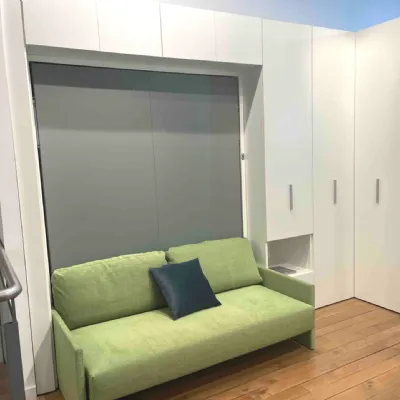 Letto in legno a scomparsa Penelope 2 sofa'  composizione completaCleia prezzo scontato