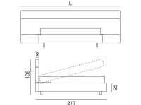 Letto imbottito con contenitore InfinitoTwilsa prezzo ribassato