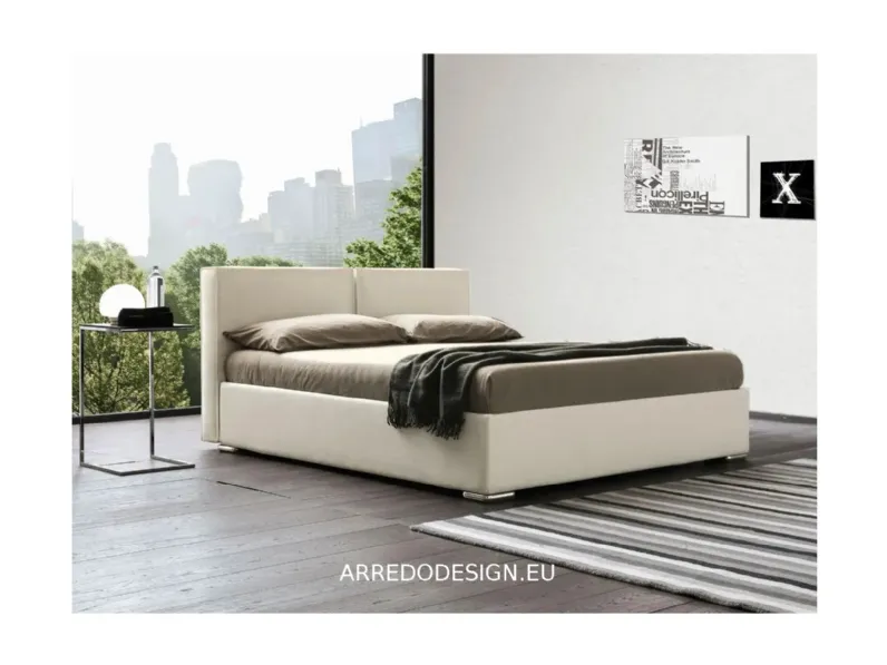 Letto imbottito con contenitore JasmineErgogreena prezzo ribassato