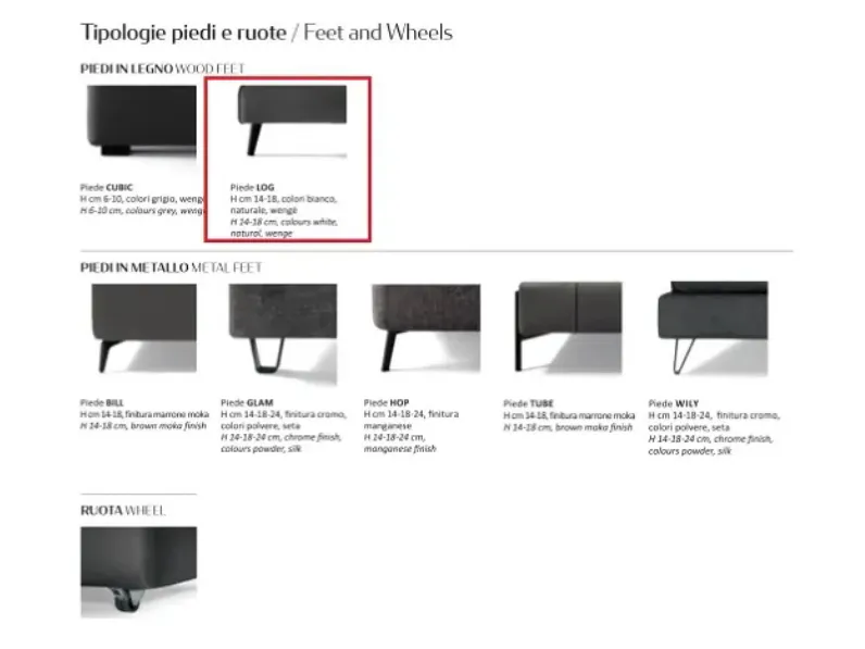 Letto imbottito con piedini Join * Samoa a prezzo ribassato