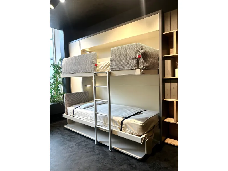 Letto singolo a scomparsa Kali duo board 2200 -protezioni tessili a prezzo riservato 