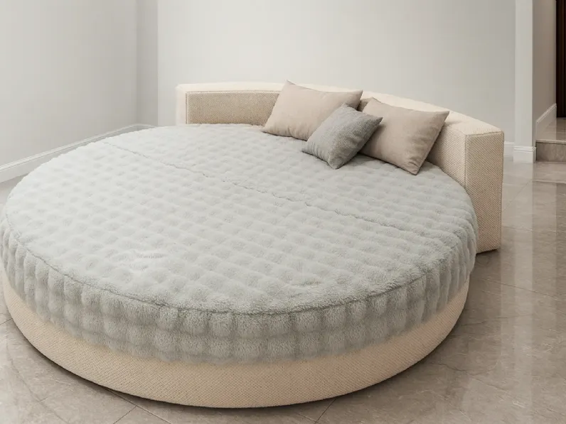 Letto imbottito con giroletto Cristal outlet�Artigianale�a prezzo ribassato