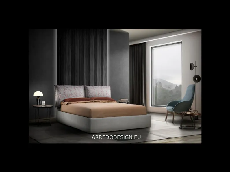 Letto matrimoniale moderno Leilah Gamma a prezzo ribassato