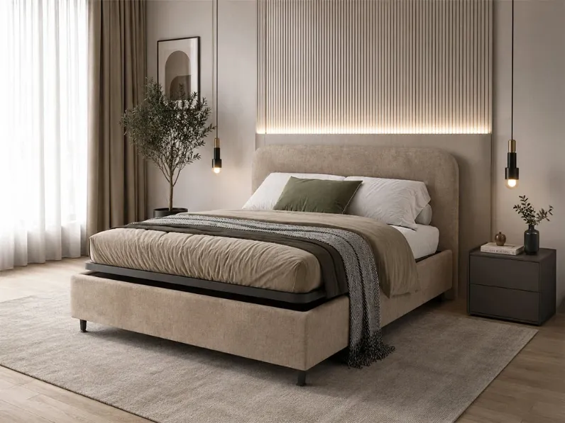 Letto matrimoniale moderno Letto 03 Artigianale a prezzo scontato