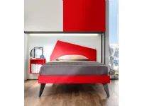 LETTO Letto 1 piazza e mezza rosso ciliegia  Collezione esclusiva SCONTATO