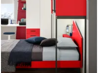 LETTO Letto 1 piazza e mezza rosso ciliegia  Collezione esclusiva SCONTATO