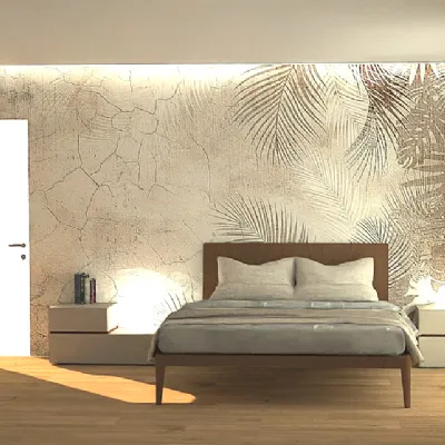 Letto in legno modello Letto e comodini  di Pianca scontato 28%