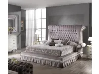 Letto classico con giroletto Letto elisabetta velluto maxi  Md work a prezzo scontato