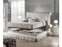 Letto classico con giroletto Letto elisabetta velluto maxi  Md work a prezzo scontato