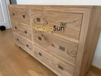 Letto design con giroletto Letto etnico teak Outlet etnico a prezzo ribassato