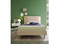 LETTO Letto imbottito 1 piazza e mezza in finitura duna e cappuccino Collezione esclusiva a PREZZI OUTLET