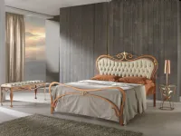 LETTO Letto in ferro color rame e pelle luxury  Md work in OFFERTA OUTLET - 45%