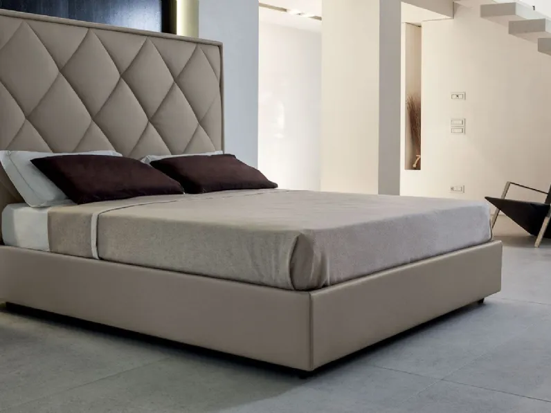 Letto design con contenitore Letto in pelle con contenitore Md work a prezzo scontato