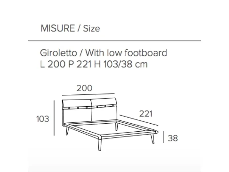 LETTO Letto king size corf Mottes selection SCONTATO