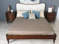 Letto matrimoniale con piedini Letto le fablier mimose mod. nuvola tinta classica ed ecopelle bianca Le fablier a prezzo ribassato