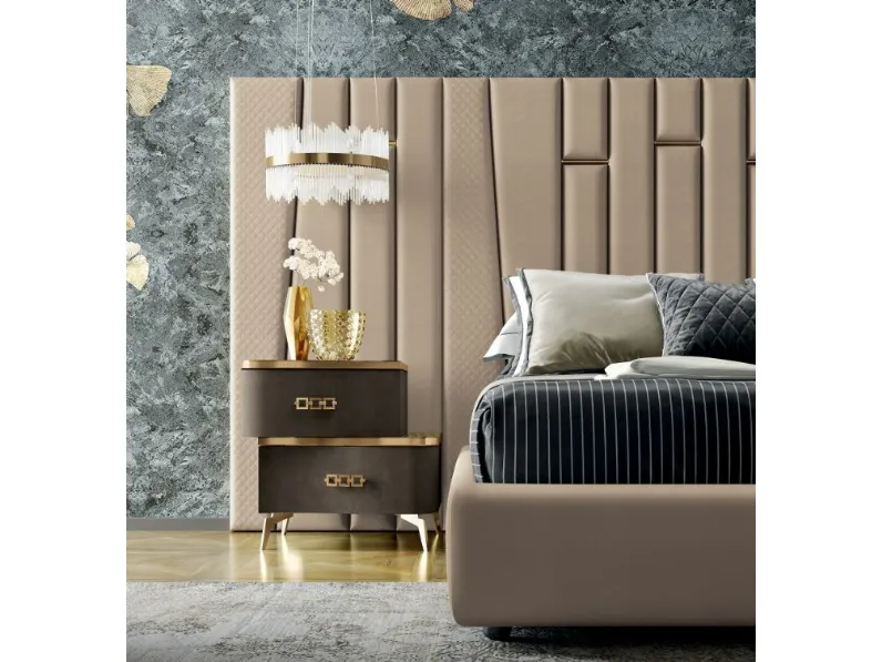 Letto design con giroletto Letto luxury maxi testata Md work a prezzo scontato