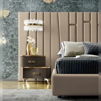 Letto design con giroletto Letto luxury maxi testata Md work a prezzo scontato