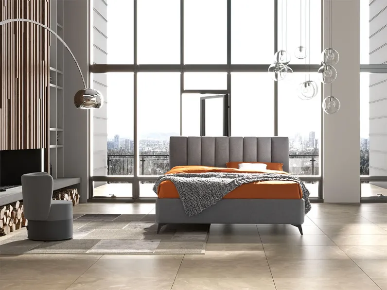 Letto moderno Letto matrimoniale do con contenitore Artigianale scontato 40%