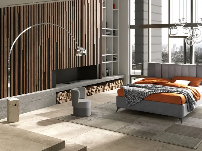 Letto moderno Letto matrimoniale do con contenitore Artigianale scontato 40%